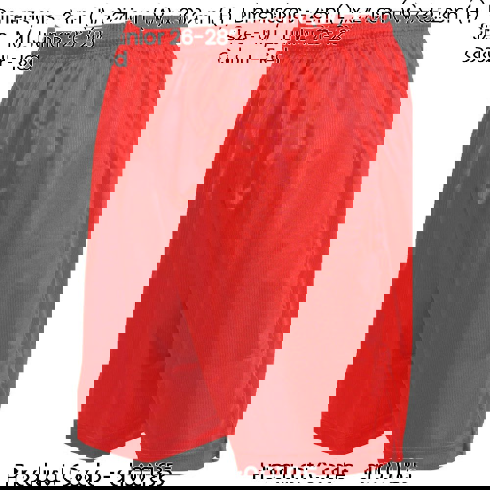 M/L - RED Junior Sports Micro Stripe Training Shorts Bottoms - Unisex Football