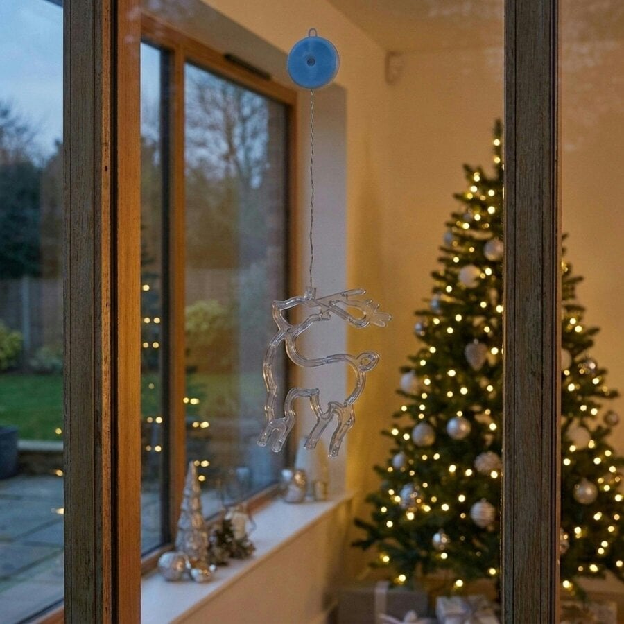 Garden Greatness Warm White LED Window Deer Light
