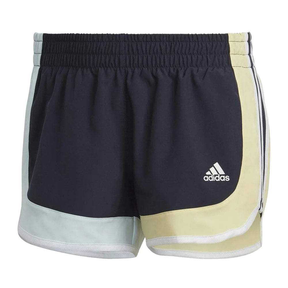 Adidas Womens/Ladies Marathon 20 Colour Block Running Shorts - Navy