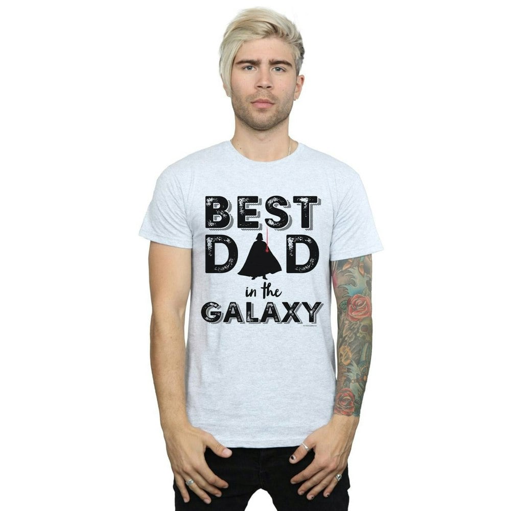 Star Wars Mens Best Dad In The Galaxy T-Shirt - Sports Grey
