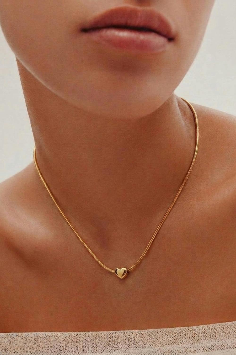 Gold Plated Love Heart Necklace