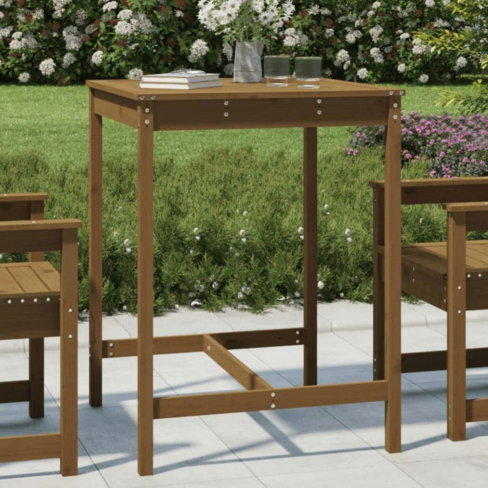 Berkfield Garden Table Honey Brown 82.5x82.5x110 cm Solid Wood Pine
