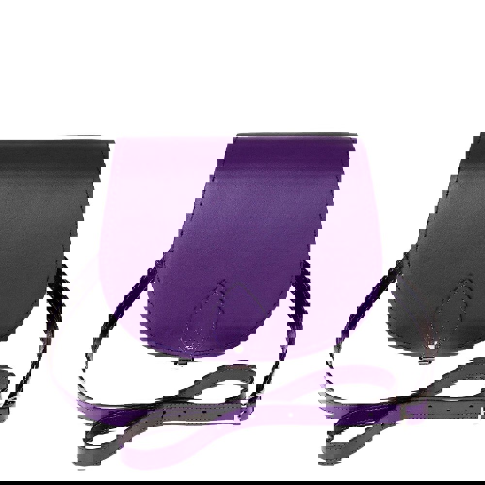 Purple Leather Saddle Bag - Saddle Bag - Zatchels
