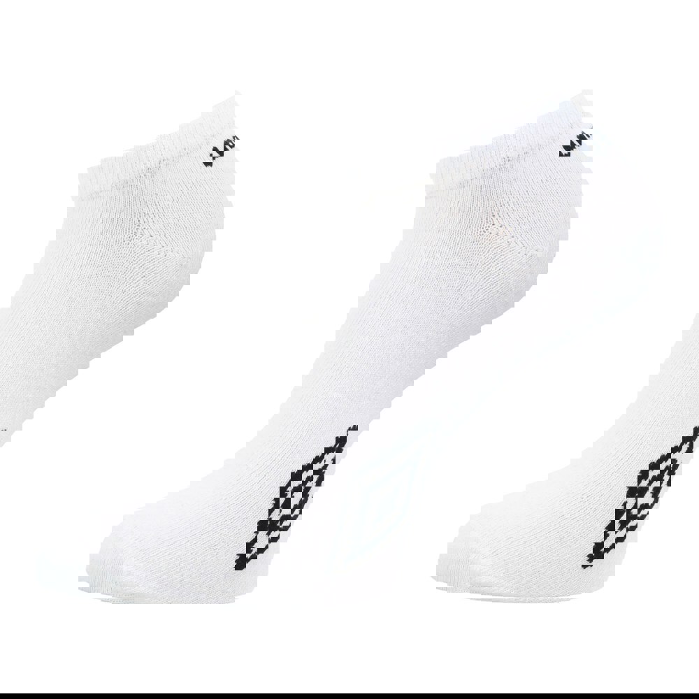 Umbro Unisex Adult Logo Trainer Socks (Pack of 3) - White/Black/Grey