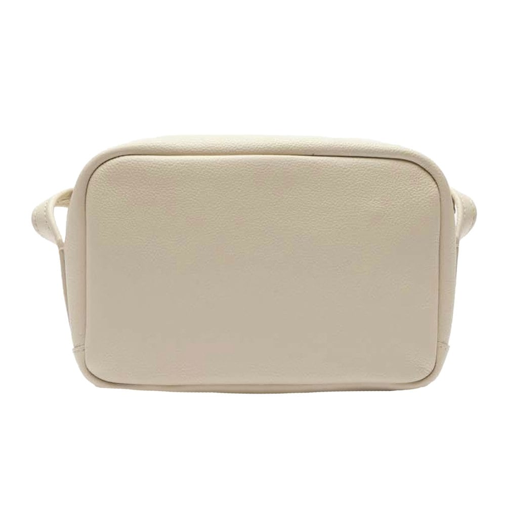 Lacoste Womens City Court Logo Grain Leather Shoulder Bag - White