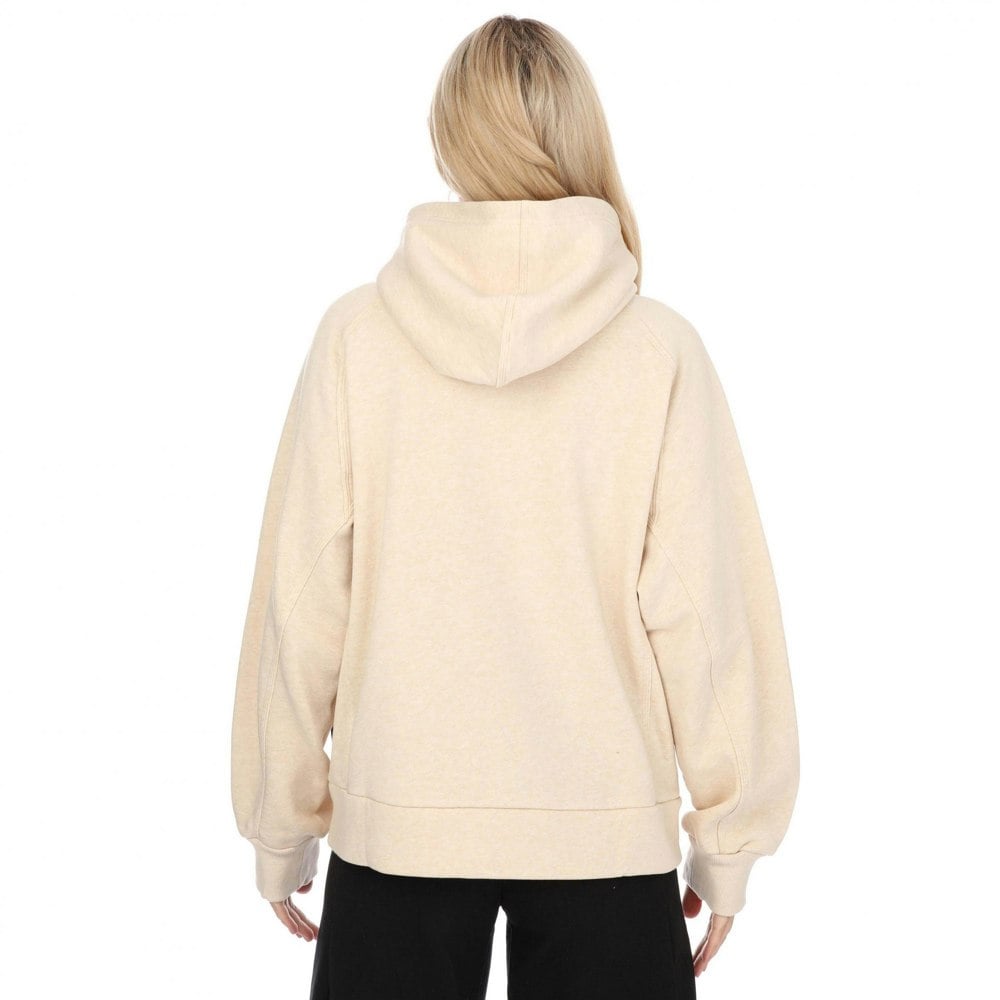 Adidas Womens Studio Lounge Fleece Full Zip Hoodie - Beige