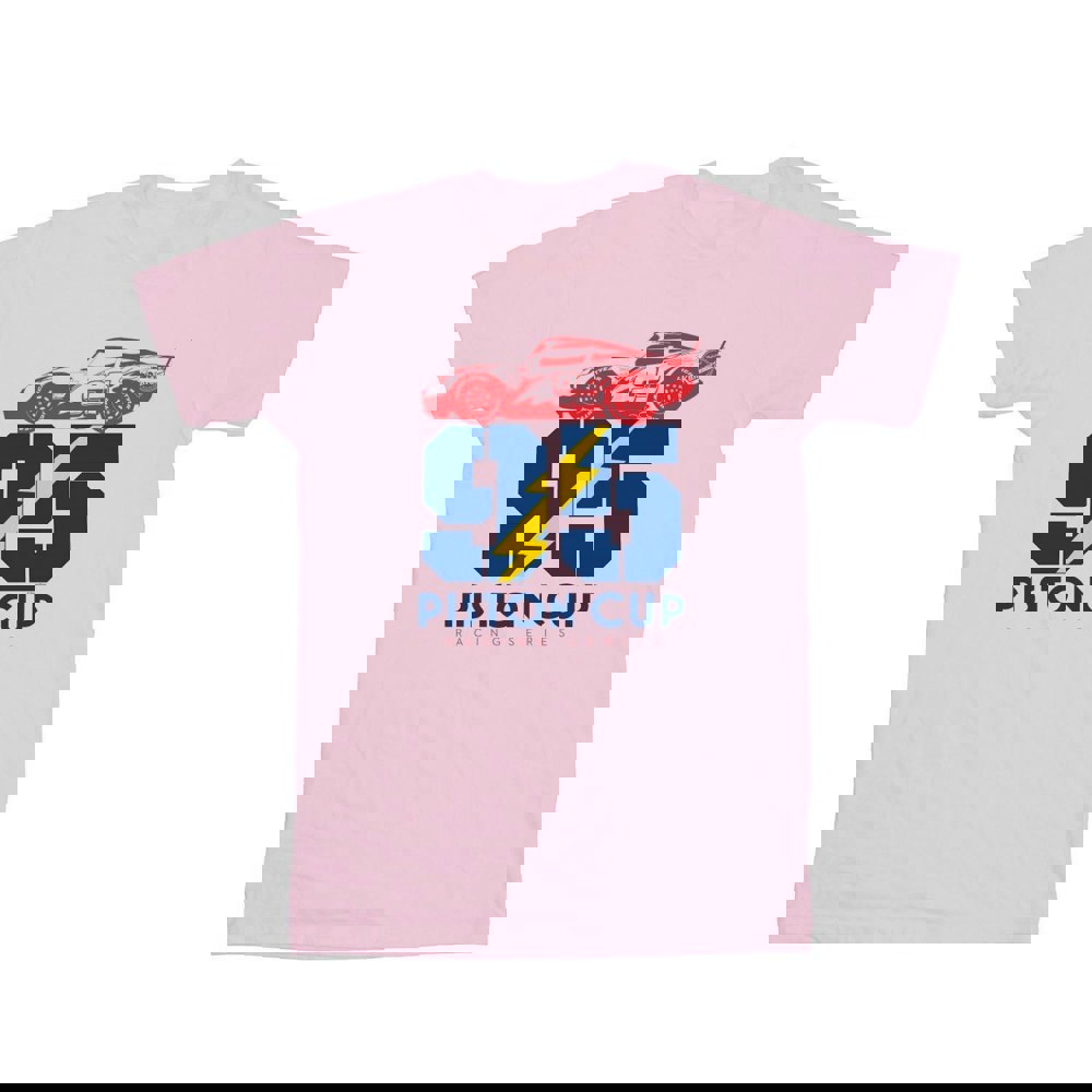 Disney Mens Cars Piston Cup 95 T-Shirt - Baby Pink
