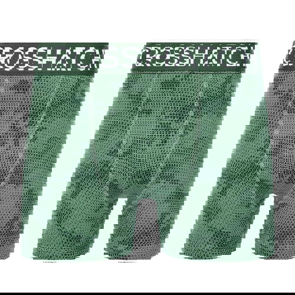 Crosshatch Mens Bresler Boxer Shorts (Pack of 3) - Green