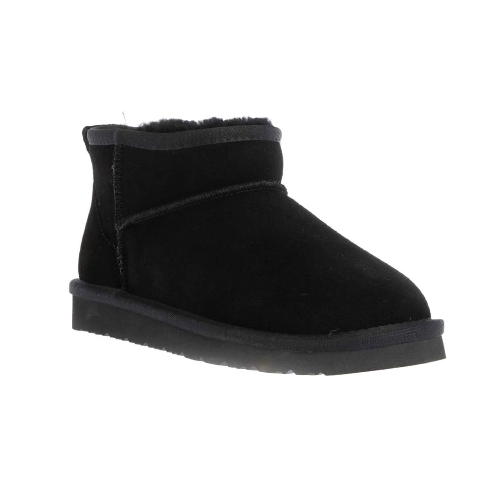 EverAu Womens/Ladies Finch Mini Cow Suede Classic Boots - Black