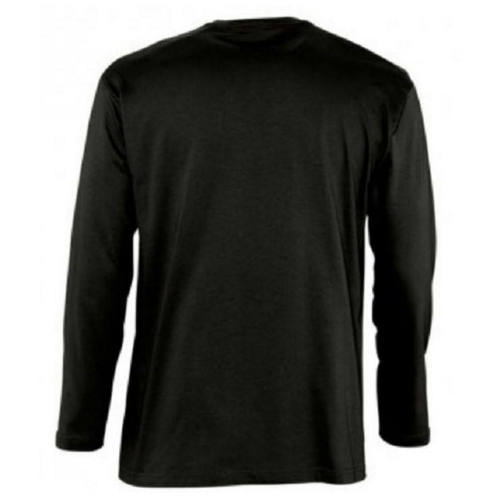 SOLS Mens Monarch Long Sleeve T-Shirt - Deep Black