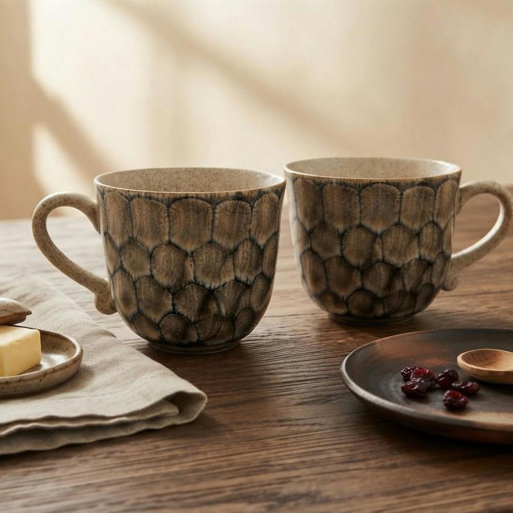 Garden Greatness 2 Pack Reactive Glaze Coffee Mugs
