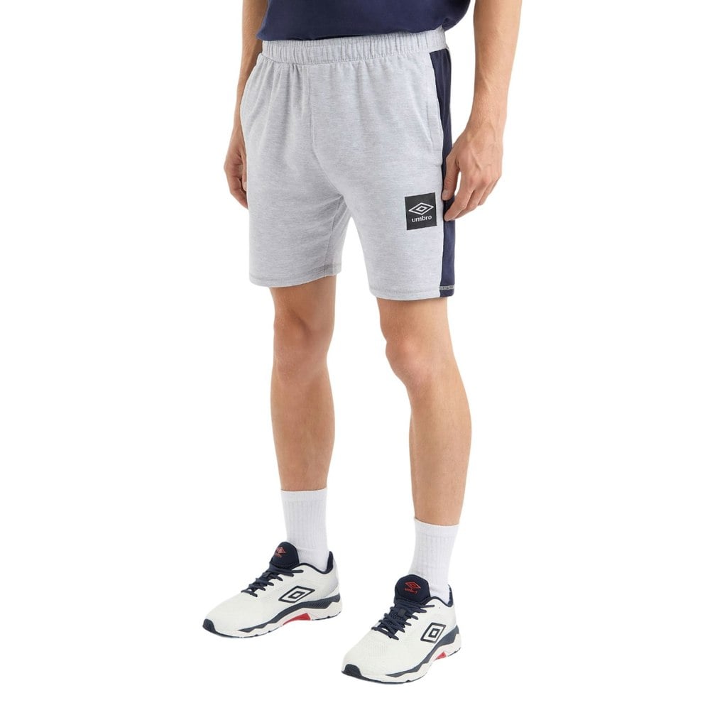Umbro Mens Terrace Shorts - Light Grey Marl/Peacoat