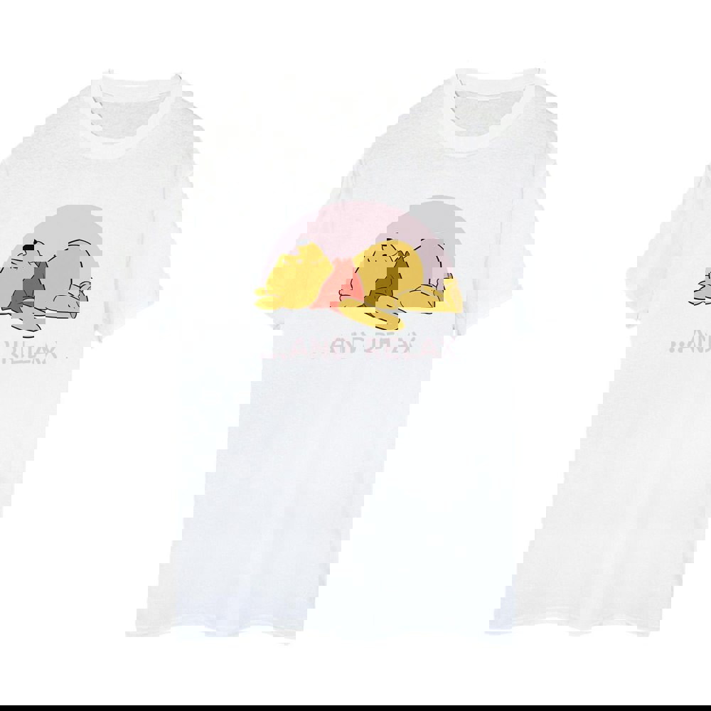 Disney Womens/Ladies Winnie The Pooh Relax Cotton Boyfriend T-Shirt - White