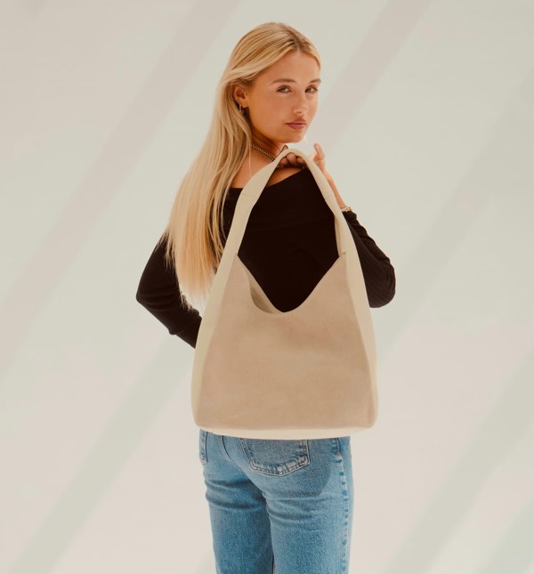 Apatchy London The Henry Leather And Suede Hobo Bag - Stone