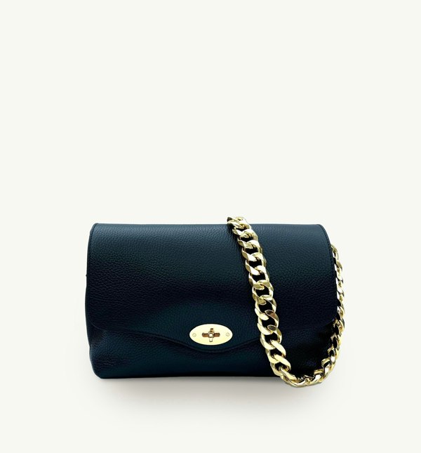 The Maddie Maxi Leather Bag - Navy