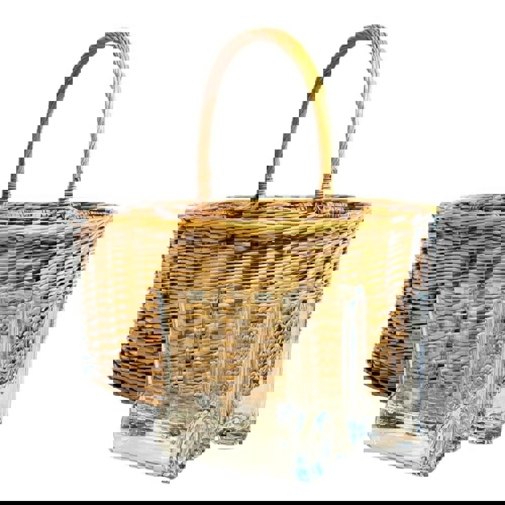 Wicker Deluxe Celebration Drinks Basket with Straight Glasses