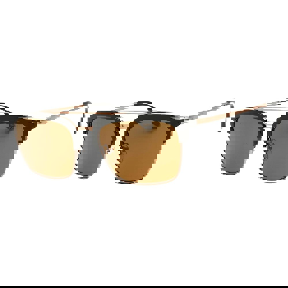 Emporio Armani 0EA4228 320173 Shiny Brown/Matte Pink Gold / Dark Brown Sunglasses One Size