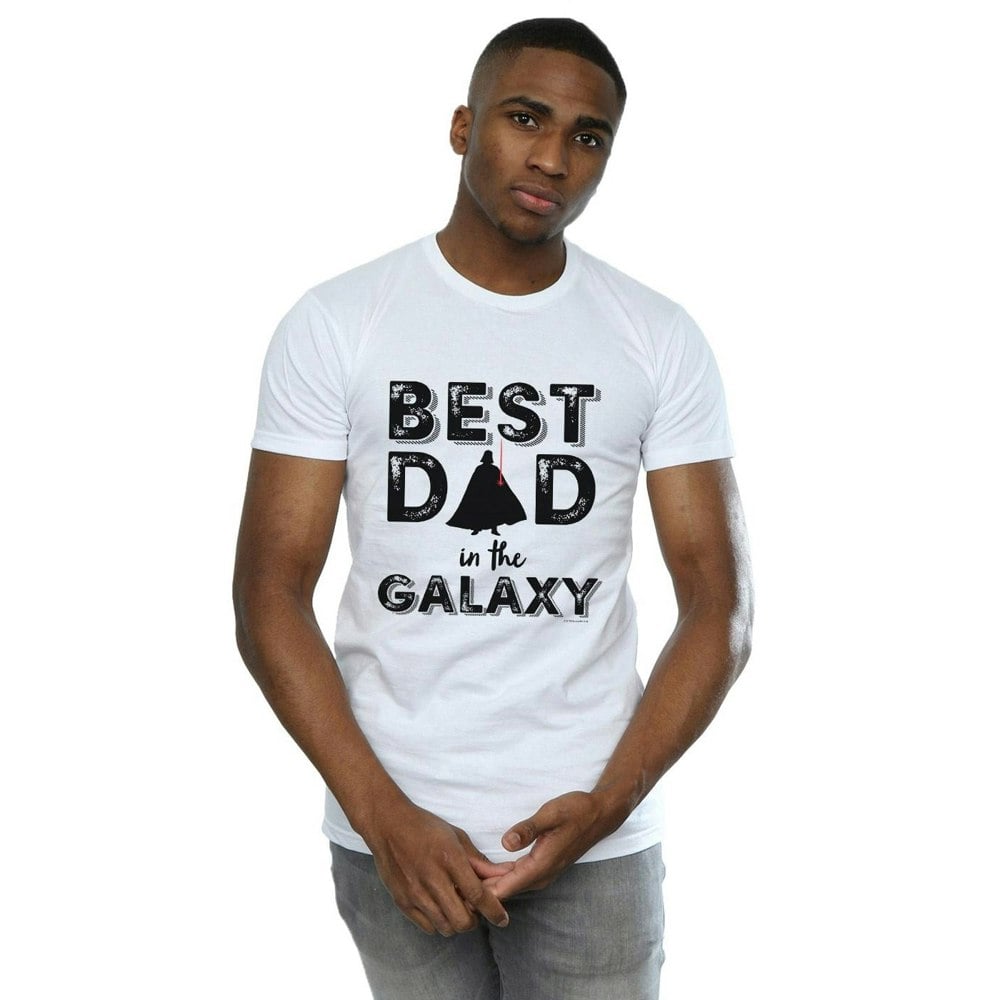 Star Wars Mens Best Dad In The Galaxy T-Shirt - White