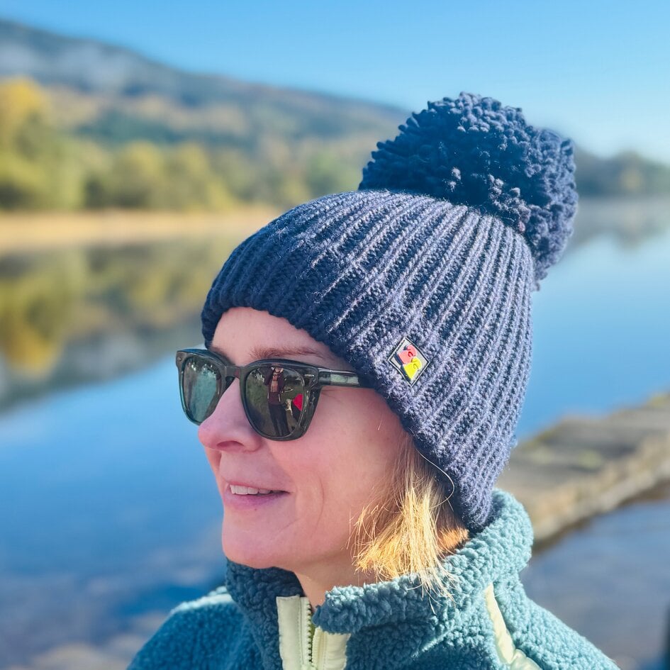 Big Bobble Hats Navy Gonna Give You Up