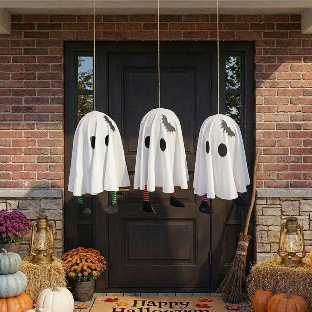 Garden Greatness 3 Pack Hanging Light Up Ghosts