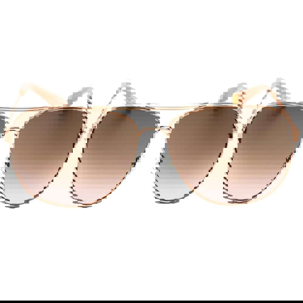Juicy Couture Brown Pink Gradient Lens Rose Gold Sunglasses One Size