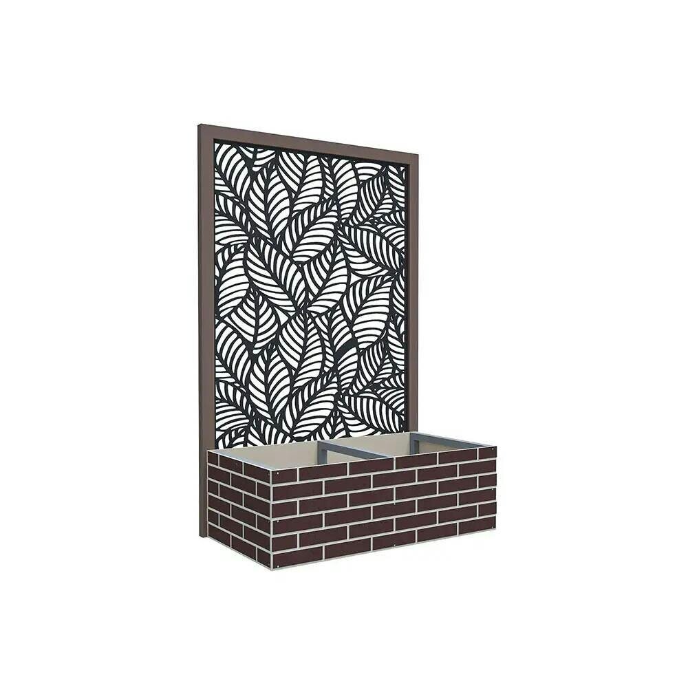 Dunster House Brick Effect Garden Bed Planter with Screen 1200mm x 600mm x 400mm