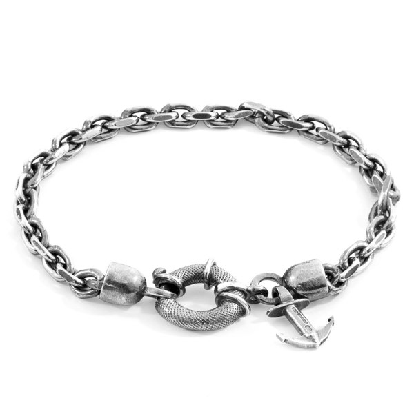 Anchor & Crew Salcombe Mooring Silver Chain Bracelet