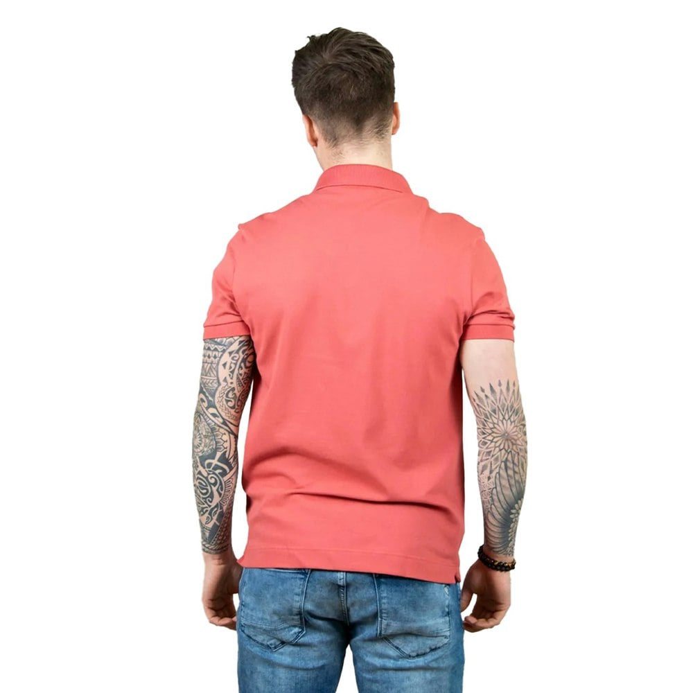 Lacoste Mens Paris Pique Regular Polo Shirt - Red