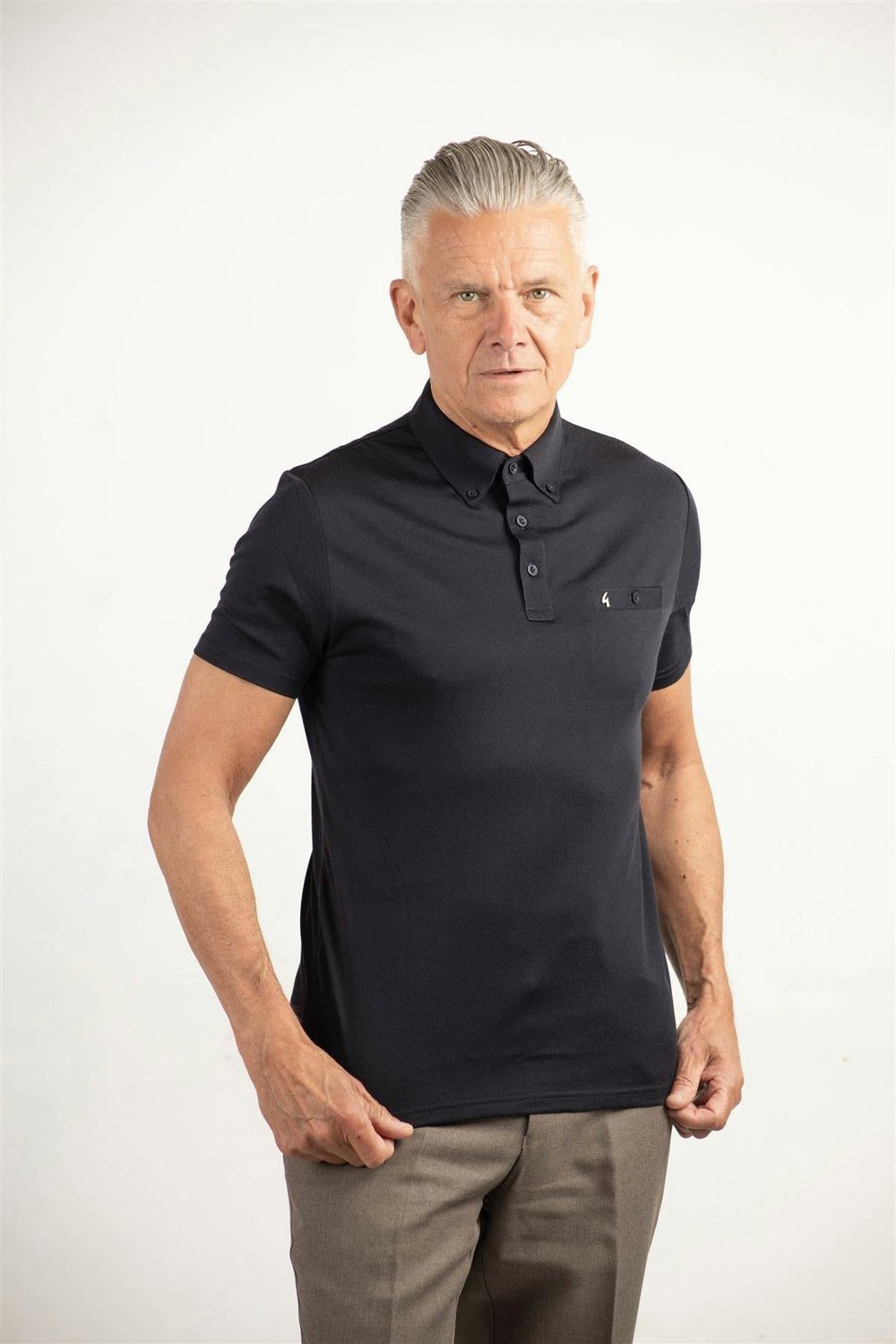 Gabicci V00GX18 Mens Ladro Jersey Polo Shirt Gabicci Vintage - NAVY