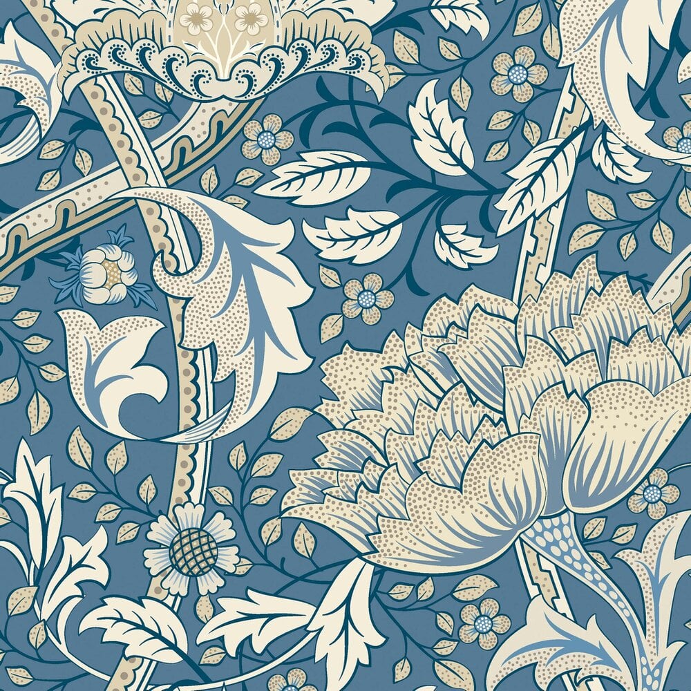 Hoopla Walls Cotswold Trail - Dark Denim 10m Wallpaper