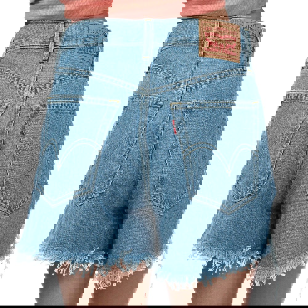 Levis Womens/Ladies High Waist Mom Shorts - Denim