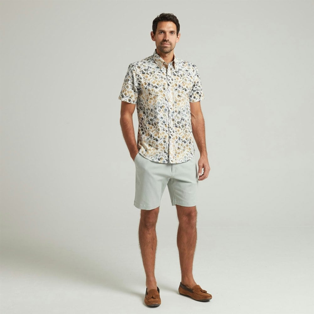 Gabicci G54W12 Mens Short Sleeve Printed  Shirt Gabicci Classic - CREAM