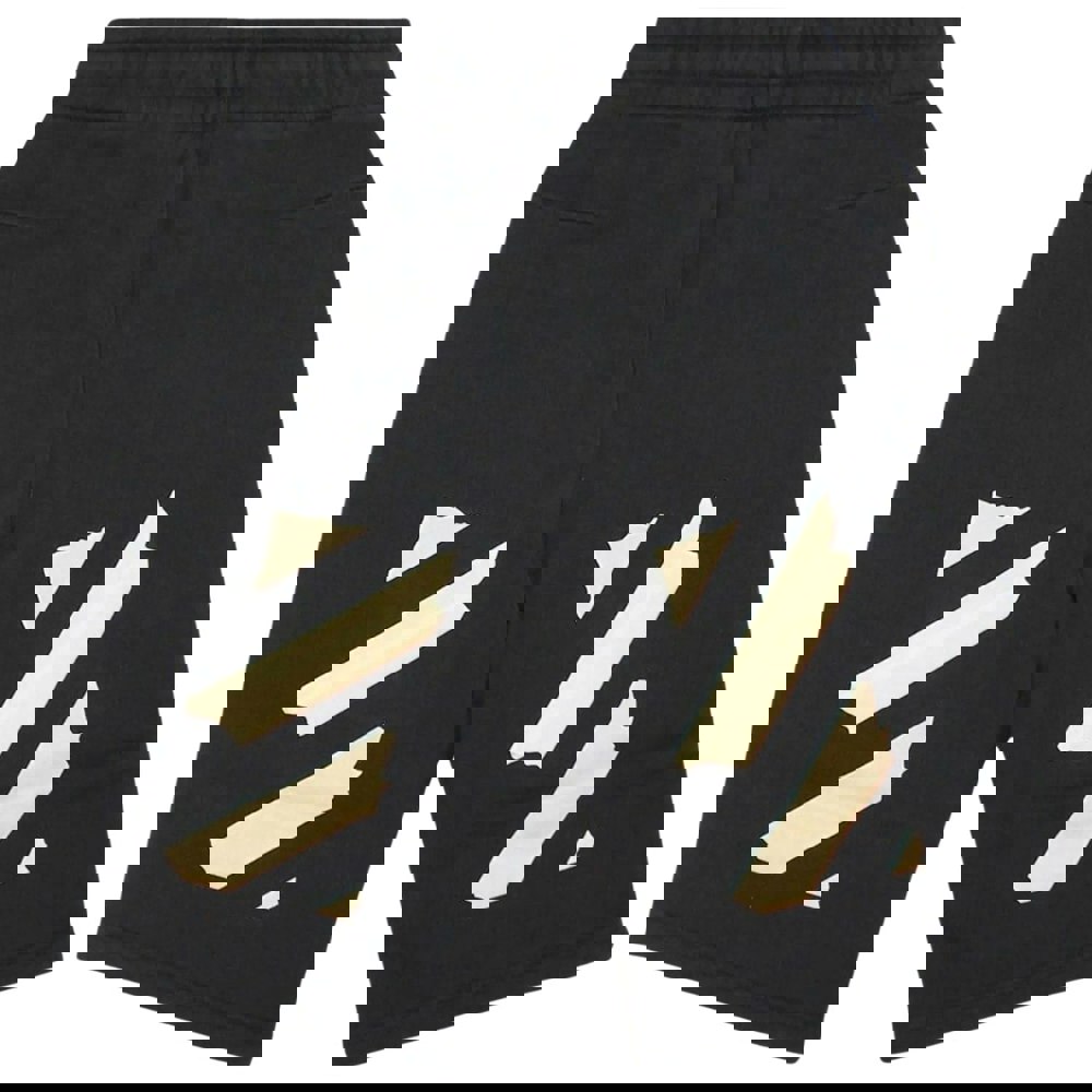 Off-White Tape Arrow Logo Black Sweat Shorts XS