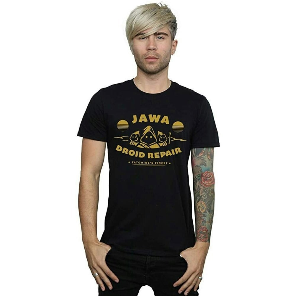 Star Wars Unisex Adult Droid Repair Jawa T-Shirt - Black/Yellow
