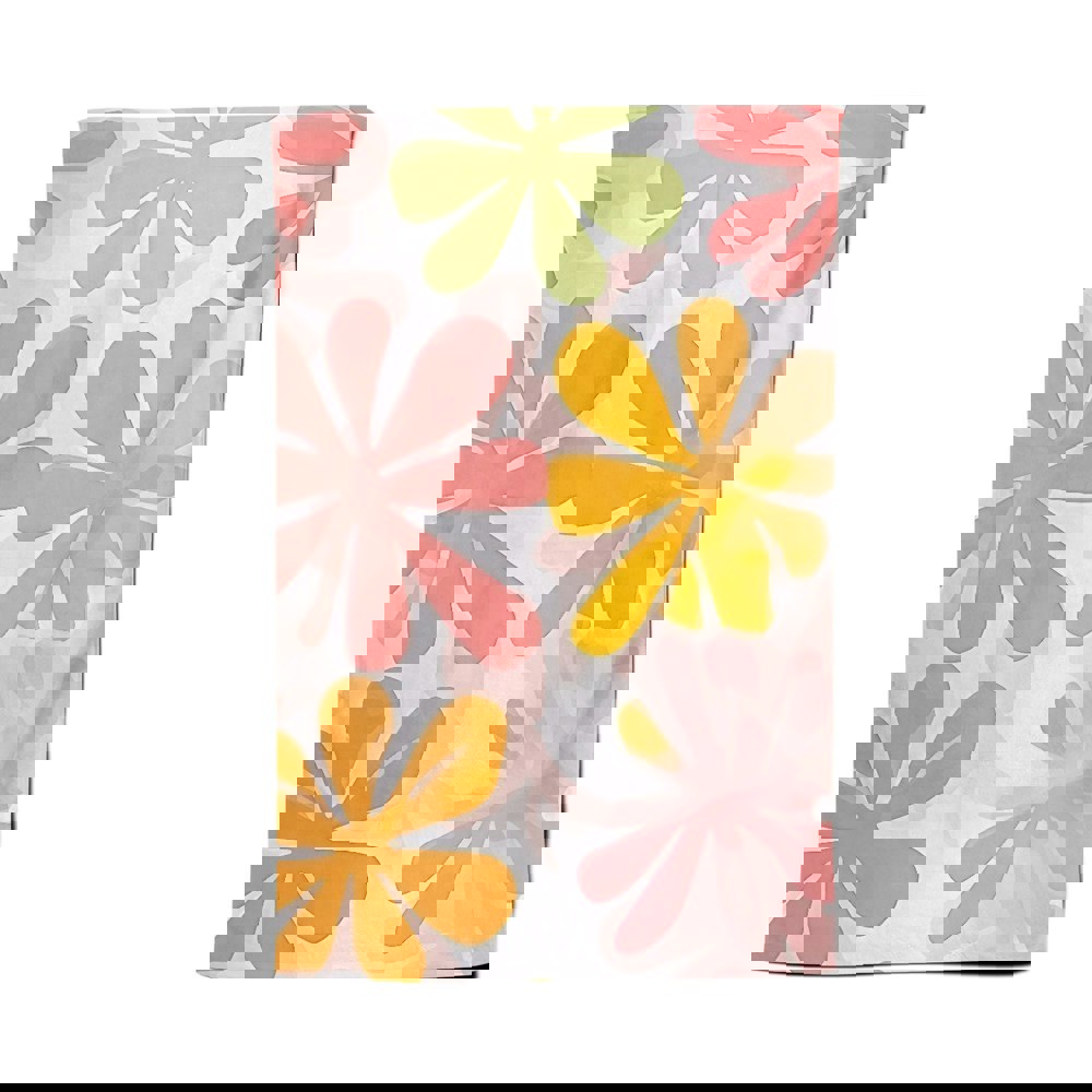 Warren Reed Yellow And Pink Flowers Tea Towel