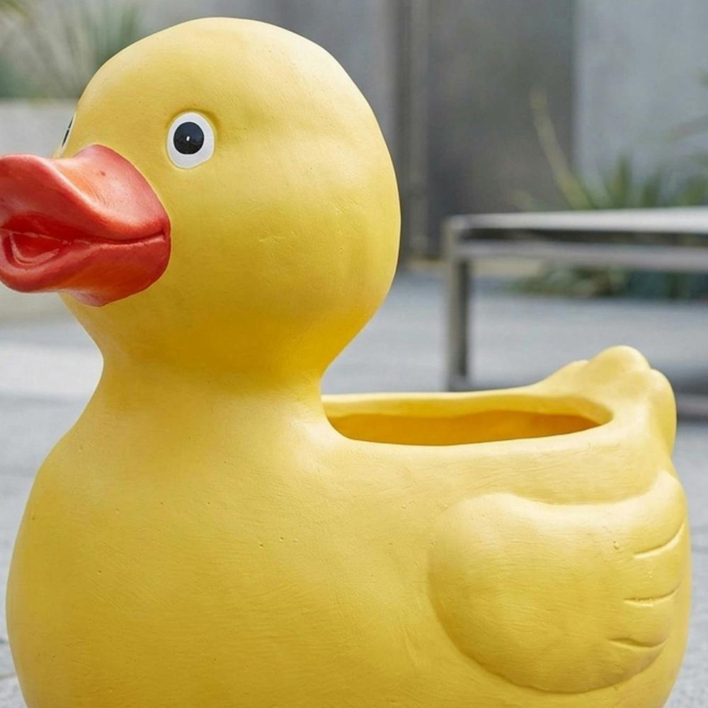 Garden Greatness Painted Duck Garden Planter Pot