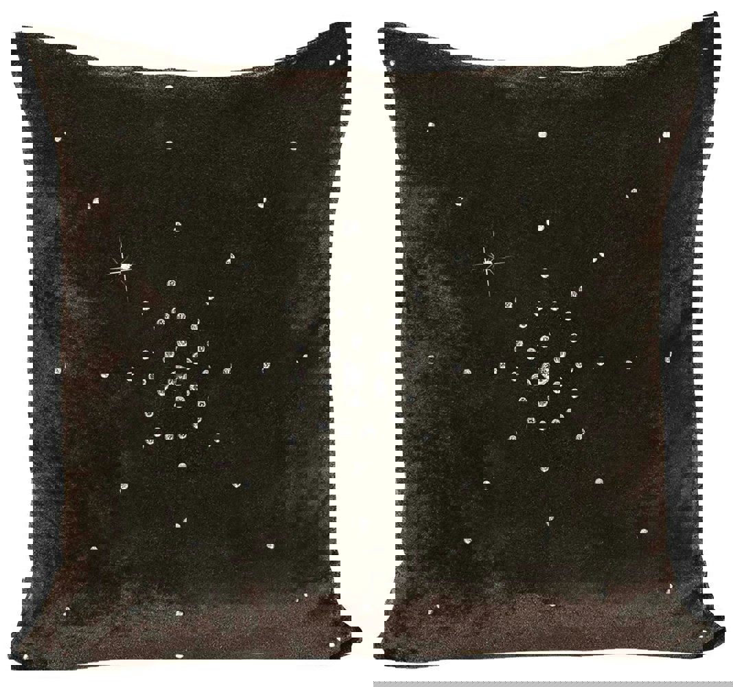 Intimates Luxury Soft Velvet Stud Gem Detail Cushion - 56cm x 56cm