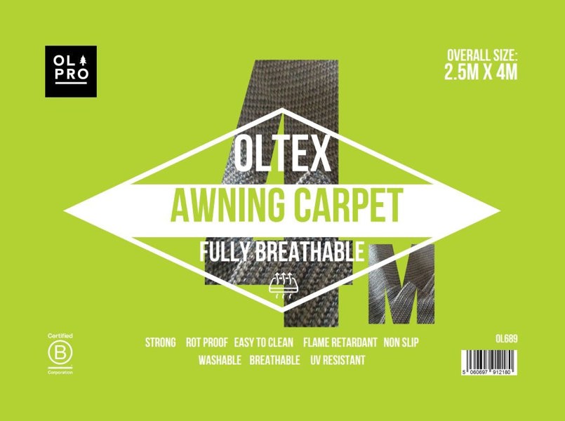 The front inset of the OLPRO OLTEX Breathable Awning Groundsheet 2.5m x 4m.