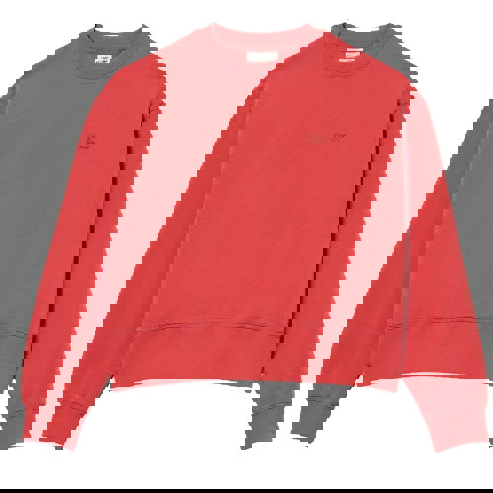 Lacoste Womens/Ladies Oversized Sweatshirt - Red