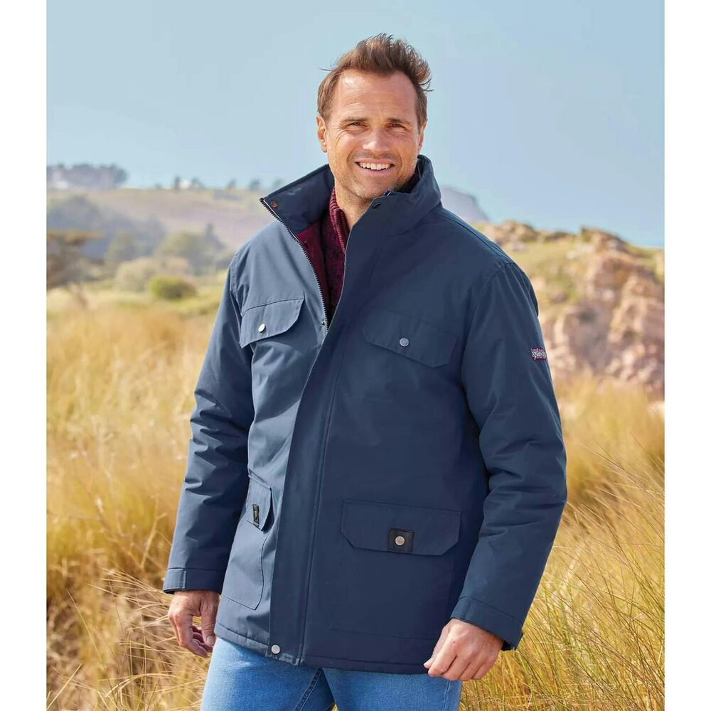 Atlas For Men Mens Water Repellent Outdoor Parka - Navy