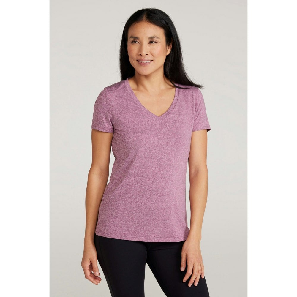 Mountain Warehouse Women's Vitality V Neck T-Shirt - Berry