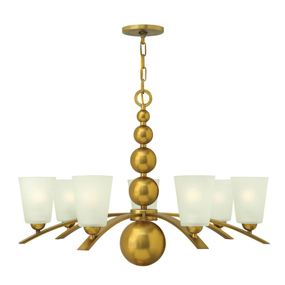 7 Bulb Chandelier Hanging Pendant LIght Vintage Brass LED E27 60W Bulb Loops