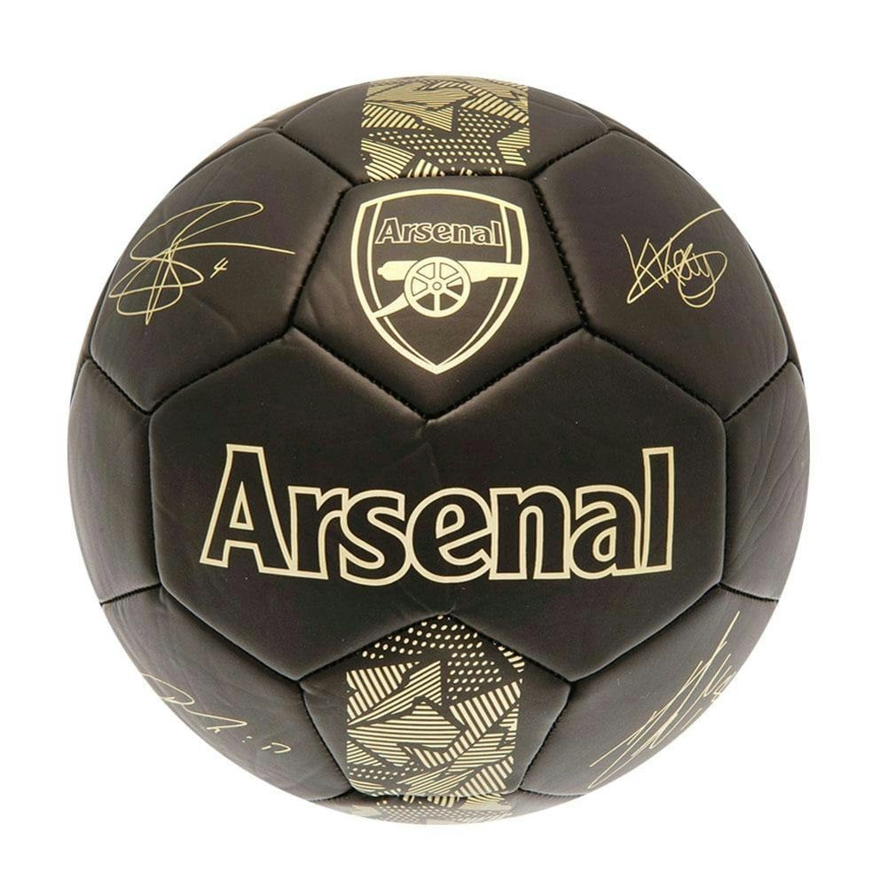 Arsenal FC Phantom Signature Football - Matt Black/Gold