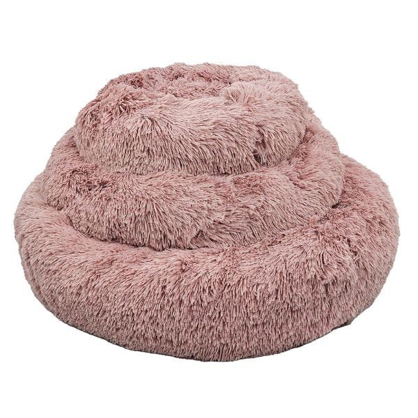 HugglePets Anti Anxiety Donut Dog Bed Pink Rackhams