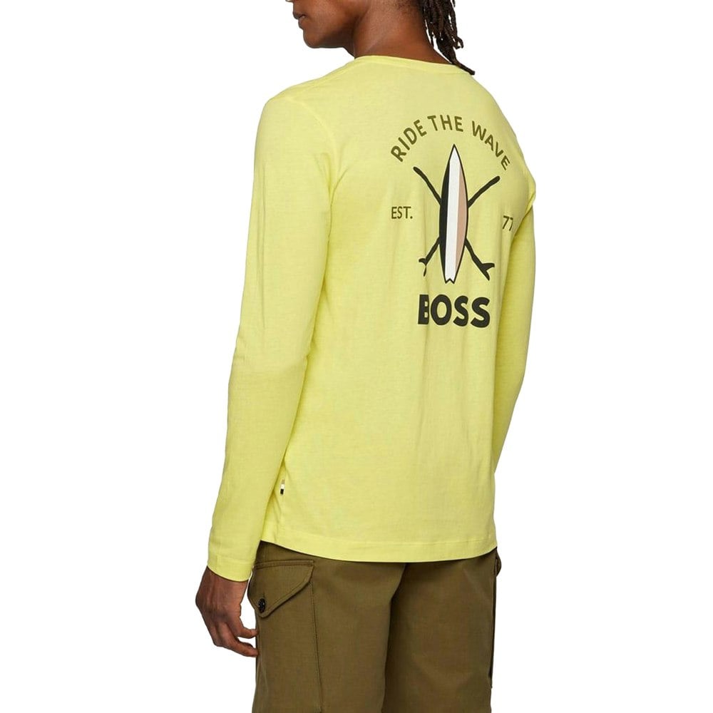 Boss Mens Tyrec Long-Sleeved T-Shirt - Yellow