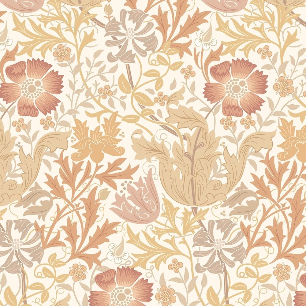 Hoopla Walls Honeysuckle & Tulip - Amber & Terracotta 10m Wallpaper
