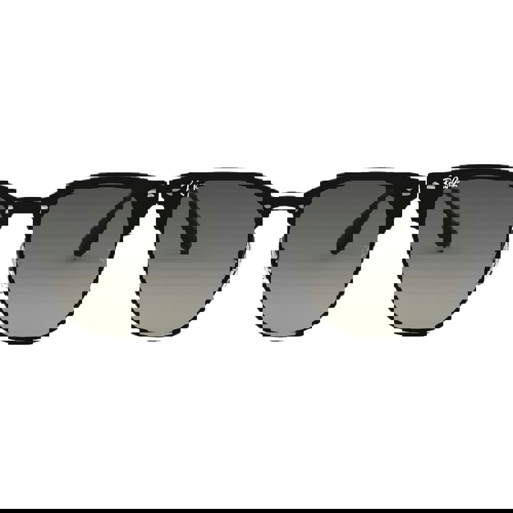 Ray-Ban Blaze Clubmaster Grey Gradient Lens Black Sunglasses