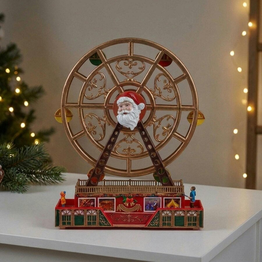 Garden Greatness Santa's Ferris Wheel Snow Scene