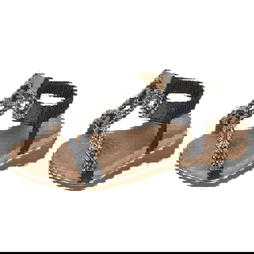 Cipriata Women's Desia Jewelled Sandals - Black/Brown