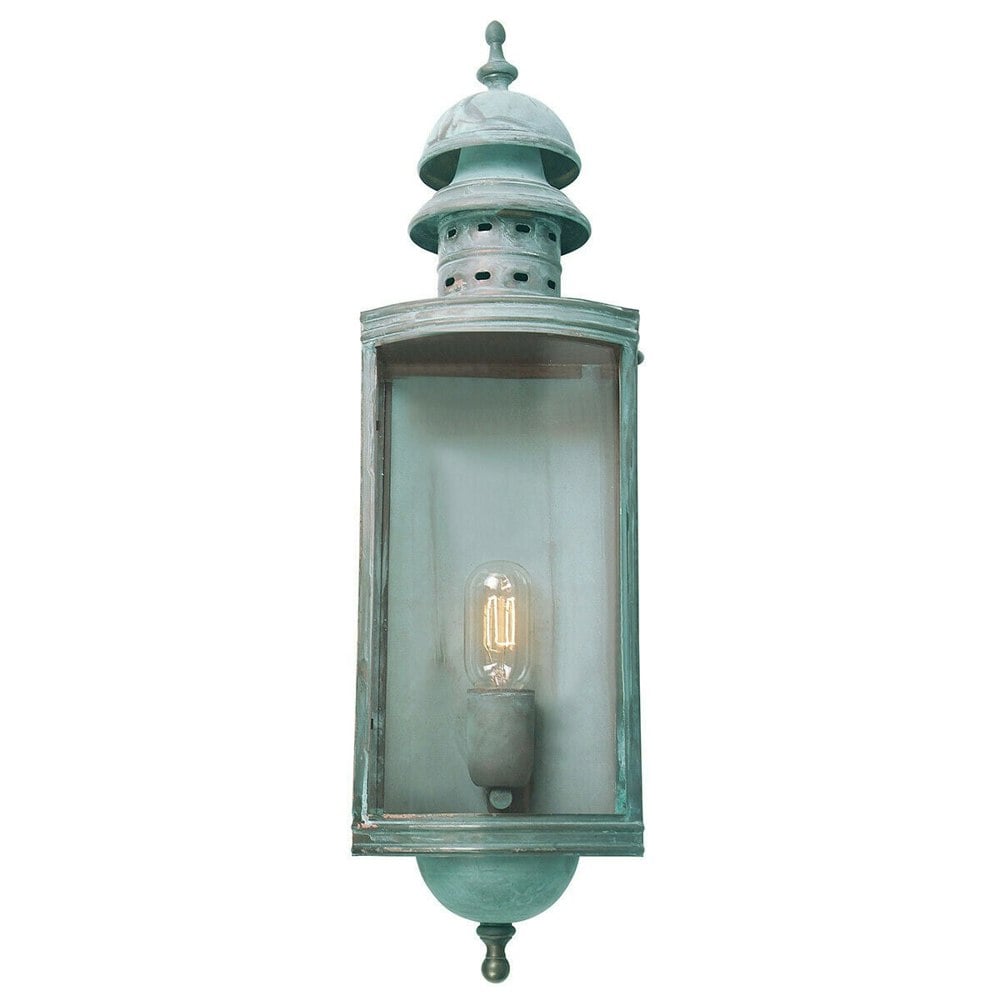 Outdoor IP44 Wall Light Sconce Verdigris LED E27 100W Bulb External d00475 Loops